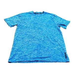 Reebok Men’s Short Sleeve T-Shirt, Size Medium, Blue Microfiber